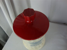 Load image into Gallery viewer, Vintage Unmarked Sugar with Eagle Cream Ceramic Kitchen Canister with Red Lid
