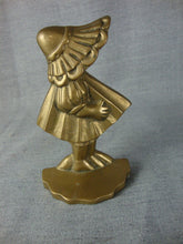 Load image into Gallery viewer, Vintage Solid Brass Holly Hobbie Small Door Stop
