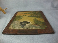 Load image into Gallery viewer, 1940s Miller High Life Milwaukee WI Bass Fish Scene Beer Sign Composite Wood Look Bar Sign
