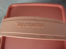 Load image into Gallery viewer, Vintage Tupperware Mauve Double Stackable Plastic Lunchbox with Handle Strap Set
