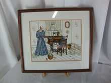 Load image into Gallery viewer, Vintage Cross Stitch Sewing Room Framed Wall Art
