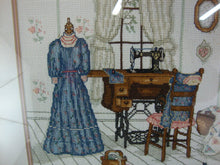 Load image into Gallery viewer, Vintage Cross Stitch Sewing Room Framed Wall Art
