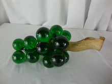 Load image into Gallery viewer, MCM Retro Lucite Green Grapes Bunch with Rustic Wood Stem
