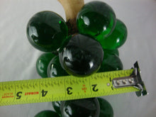 Load image into Gallery viewer, MCM Retro Lucite Green Grapes Bunch with Rustic Wood Stem
