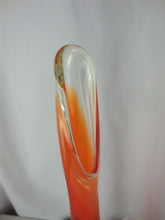 Load image into Gallery viewer, Vintage Viking Glass Amberina Six Petal Persimmon Glass Swung Bud Vase
