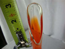 Load image into Gallery viewer, Vintage Viking Glass Amberina Six Petal Persimmon Glass Swung Bud Vase
