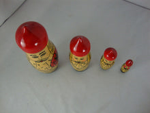 Load image into Gallery viewer, Vintage Handpainted Russian Matryoshka Classic Santa 4 Piece Nesting Doll Set
