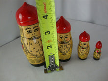 Load image into Gallery viewer, Vintage Handpainted Russian Matryoshka Classic Santa 4 Piece Nesting Doll Set
