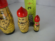 Load image into Gallery viewer, Vintage Handpainted Russian Matryoshka Classic Santa 4 Piece Nesting Doll Set
