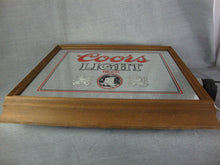 Load image into Gallery viewer, 1984 Coors Light Beer Mirror Lighted Beer Bar Electric Wall Sign
