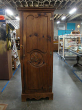 Load image into Gallery viewer, Farmhouse Pine Country Pantry Cupboard Painted Carved Hinged Front Door
