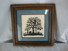 Load image into Gallery viewer, Vintage Scherenschnitte Sue Schultz Scissor Cuttings Apple Tree Picking Day Framed Artwork
