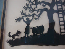 Load image into Gallery viewer, Vintage Scherenschnitte Sue Schultz Scissor Cuttings Apple Tree Picking Day Framed Artwork

