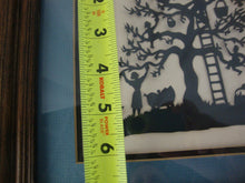 Load image into Gallery viewer, Vintage Scherenschnitte Sue Schultz Scissor Cuttings Apple Tree Picking Day Framed Artwork
