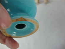 Load image into Gallery viewer, Vintage Fiesta Ware Turquoise and Old Ivory Ceramic Salt Pepper Shaker Set
