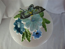 Load image into Gallery viewer, Vintage Ceramic Butterfly Flower Motif Cookie Jar Canister with Lid
