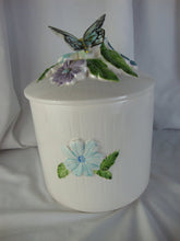 Load image into Gallery viewer, Vintage Ceramic Butterfly Flower Motif Cookie Jar Canister with Lid
