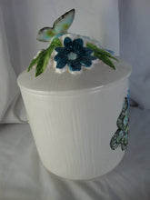 Load image into Gallery viewer, Vintage Ceramic Butterfly Flower Motif Cookie Jar Canister with Lid

