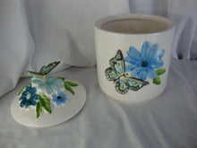 Load image into Gallery viewer, Vintage Ceramic Butterfly Flower Motif Cookie Jar Canister with Lid
