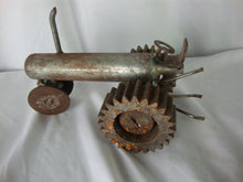 Load image into Gallery viewer, Vintage Handmade Folk Art Random Metal Parts Tractor Figurine
