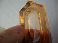 Load image into Gallery viewer, Vintage Vaseline Pink Glass Salt Pepper Shakers with Glass Caddy Holder
