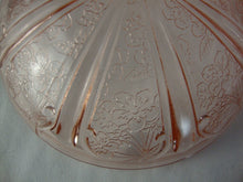 Load image into Gallery viewer, Vintage Jeanette Vaseline Pink Depression Glass Butter Dish with Dome Lid
