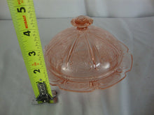 Load image into Gallery viewer, Vintage Jeanette Vaseline Pink Depression Glass Butter Dish with Dome Lid
