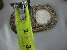 Load image into Gallery viewer, Vintage Pewter Fairy First Curl First Tooth Mini Trinket Jars with Lids and Oval Stand
