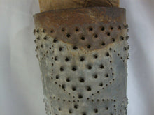 Load image into Gallery viewer, Vintage Primitive Punched Metal Star Motif with Rustic Wood Back Grater
