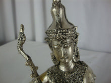 Load image into Gallery viewer, Vintage Metal Silver Tone Thai Bali Sitting Musician Figurine
