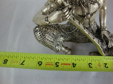 Load image into Gallery viewer, Vintage Metal Silver Tone Thai Bali Sitting Musician Figurine
