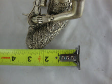 Load image into Gallery viewer, Vintage Metal Silver Tone Thai Bali Sitting Musician Figurine
