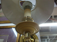 Load image into Gallery viewer, MCM Tole Gold Brass Metal Clip On Shade One Bulb Electric Wall Lamp Sconce
