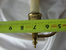 Load image into Gallery viewer, MCM Tole Gold Brass Metal Clip On Shade One Bulb Electric Wall Lamp Sconce
