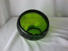 Load image into Gallery viewer, MCM Viking Glass Large Green Orb Three Slot Ashtray Monogram B
