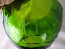 Load image into Gallery viewer, MCM Viking Glass Large Green Orb Three Slot Ashtray Monogram B
