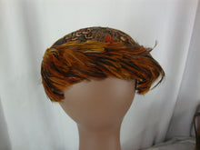 Load image into Gallery viewer, 1950's Womens Pheasant Feather Fascinator Hat Cap

