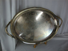 Load image into Gallery viewer, Vintage Webster Wilcox 2681 Silverplate Large Oval Handled Serving Tray Platter

