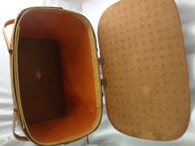 Load image into Gallery viewer, Vintage Red Man Products Woven Picnic Basket with Metal Swing Handles
