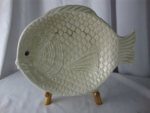 Load image into Gallery viewer, 1975 Fitz Floyd Cream White Textured Fish Bowl Dish
