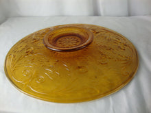Load image into Gallery viewer, Vintage Tiara Amber Sandwich Glass Large Cake Serving Platter
