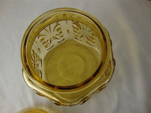 Load image into Gallery viewer, Vintage LE Smith Amber Atterbury Scroll Canister with Matching Lid

