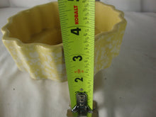 Load image into Gallery viewer, Vintage Yellow White Spatter Ceramic Four Legged Small Planter Pot
