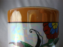 Load image into Gallery viewer, Vintage Meito Japan Orange White Luster Bird Flower Motif Vase
