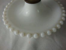 Load image into Gallery viewer, Vintage White Milk Glass Boudoir Table Lamp with White Plastic Clip on Shade
