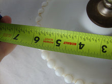 Load image into Gallery viewer, Vintage White Milk Glass Boudoir Table Lamp with White Plastic Clip on Shade
