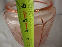 Load image into Gallery viewer, Vintage Anchor Hocking Mayfair Open Rose Pink Glass Biscuit Jar with Lid
