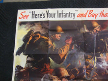 Load image into Gallery viewer, Original Issue 1945 WWII Schlaikjer "Here's Your Infantry" War Poster
