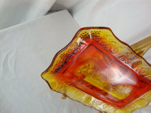 Load image into Gallery viewer, Vintage Indiana Glass Amberina Glass Last Supper Bread Plate
