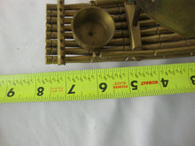 Load image into Gallery viewer, Vintage Oriental Brass Bamboo Look Boat with Sail and Votive Holder
